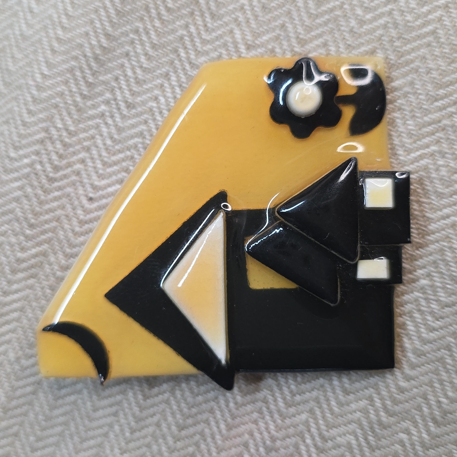 Vintage Abstract Home Art Piece Brooch / Pin